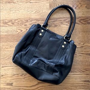 Like New Black Leather Frye Bag Tote